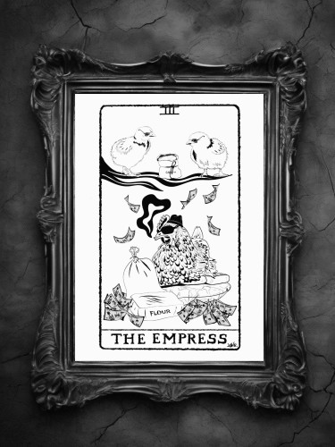 plakat-tarot-cesarzowa-empress-kura-mafia-dolary-cosmic-republic