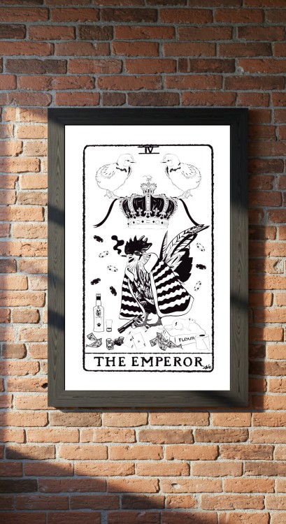 cesarz the emperor poster plakat tarot card cosmic republic frame 1.jpg