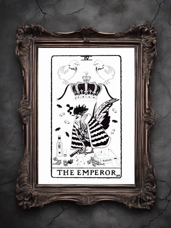 cesarz the emperor tarot card cosmic republic mockap plakat poster gothic.jpg